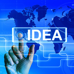 Image showing Idea Map Displays Worldwide Concept Thought or Ideas