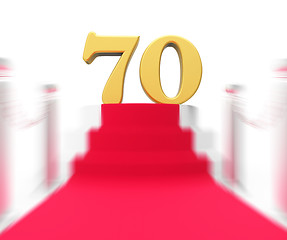 Image showing Golden Seventy On Red Carpet Displays Celebrities Remembrance An