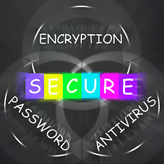 Image showing Antivirus Encryption and Password Displays Secure Internet
