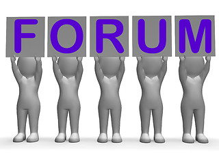 Image showing Forum Banners Means Online Conversations And Communications