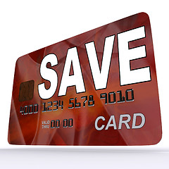 Image showing Save Bank Card Means Setting Aside Money In Savings Account
