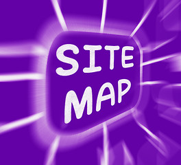 Image showing Site Map Diagram Displays Layout Of Website Pages