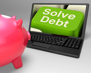 Image showing Solve Debt Key Means Solutions To Money Owing