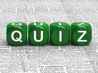 Image showing Quiz Dice Shows Questions Answers And Testing