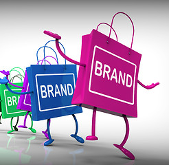 Image showing Brand Bags Represent Marketing, Brands, and Labels