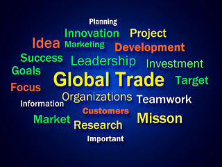 Image showing Global Trade Brainstorm Means Planning For International Commerc