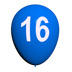 Image showing 16 Balloon Shows Sweet Sixteen Birthday Party