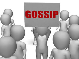 Image showing Gossip Board Character Means Secret Whispering And Rumouring