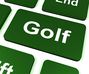 Image showing Golf Key Means Golfer Club Or Golfing