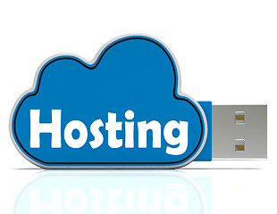 Image showing Hosting Memory Stick Means Host Website And Hosted By