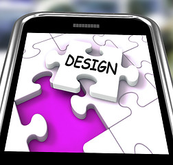 Image showing Design Smartphone Means Online Designing And Planning