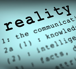 Image showing Reality Definition Shows Certainty And Facts