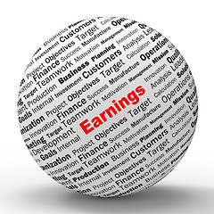 Image showing Earnings Sphere Definition Shows Lucrative Incomes Or Profits