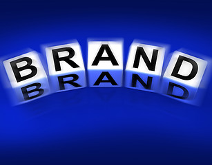 Image showing Brand Blocks Displays Labels Trademarks and Brands