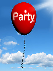 Image showing Party Balloon Represents Parties Events and Celebrations