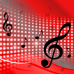 Image showing Treble Clef Background Shows Music Notes And Composer Tone