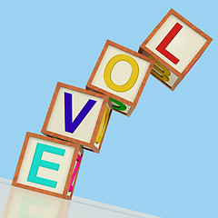 Image showing Love Blocks Show Friendship Romance Or Marriage