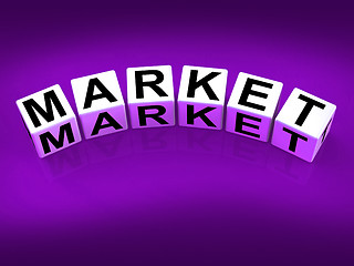 Image showing Market blocks Indicate Retail Promotions or Forex Trading