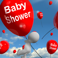 Image showing Baby Shower Balloons Shows Cheerful Parties and Festivities