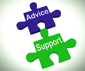 Image showing Advice Support Puzzle Means Help Assistance And FAQ