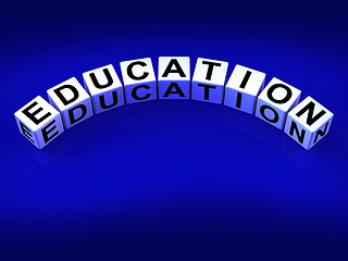 Image showing Education Blocks Represent Training and Learning to Educate