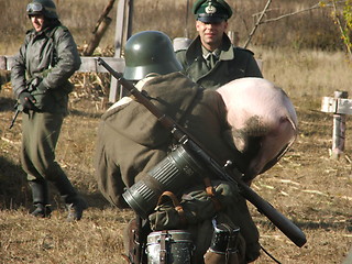 Image showing German soldier. WWII reenacting