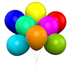 Image showing Bunch Of Balloons Shows Carnival Fiesta Or Celebration