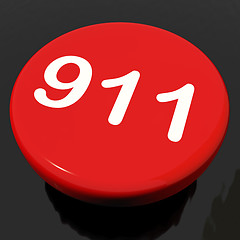 Image showing Nine One Button Shows Call Emergency Help Rescue 911