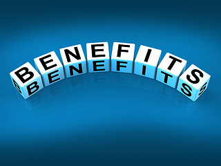 Image showing Benefits Blocks Mean Perks Awards and Merits