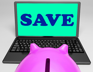 Image showing Save Laptop Means Online Savings And Promos