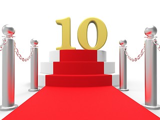 Image showing Golden Ten On Red Carpet Shows Film Industry Awards And Prizes