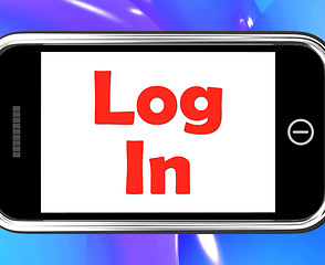 Image showing Log In Login On Phone Shows Sign In Online