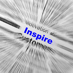 Image showing Inspire Sphere Definition Displays Motivation And Positivity