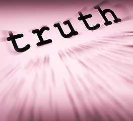 Image showing Truth Definition Displays True Honesty Or Veracity