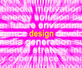 Image showing Design Word Shows Innovation Creativity And Developing