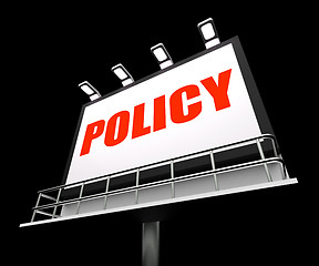 Image showing Policy Media Sign Means Code Protocol and Guidelines