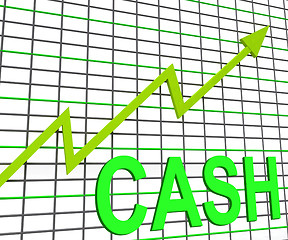 Image showing Cash Chart Graph Shows Increase Wealth Money Currency