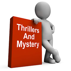 Image showing Thrillers And Mystery Book With Character Shows Genre Fiction Bo