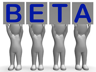 Image showing Beta Banners Means Software Testing And Development