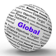 Image showing Global Sphere Definition Means International Communications Or W