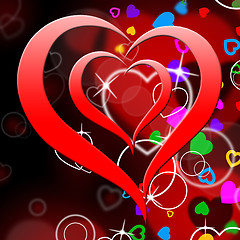 Image showing Heart On Background Means Creativity And Artistic Nature