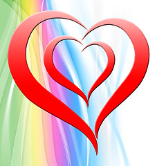 Image showing Heart On Background Shows Art Design Or Creative Shape