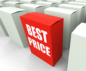 Image showing Best Price Box Represents Bargains and Discounts