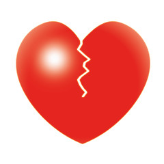Image showing Broken Heart Shows Relationship Troubles And Separation