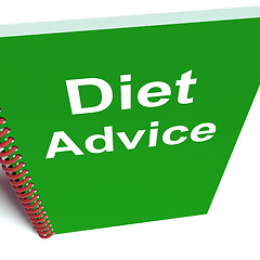 Image showing Diet Advice on Notebook Shows Healthy Diets