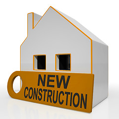 Image showing New Construction House Means Brand New Home Or Building