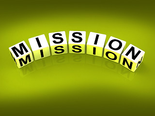 Image showing Mission Blocks Show Mission Strategies and Goals