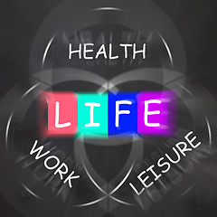 Image showing Balance Life Displays Health Leisure and Work