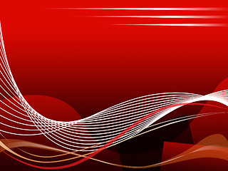 Image showing Red Curvy Background Means Flowing Wave Or Abstract Design