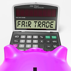 Image showing Fair Trade Calculator Shows Ethical Products And Buying